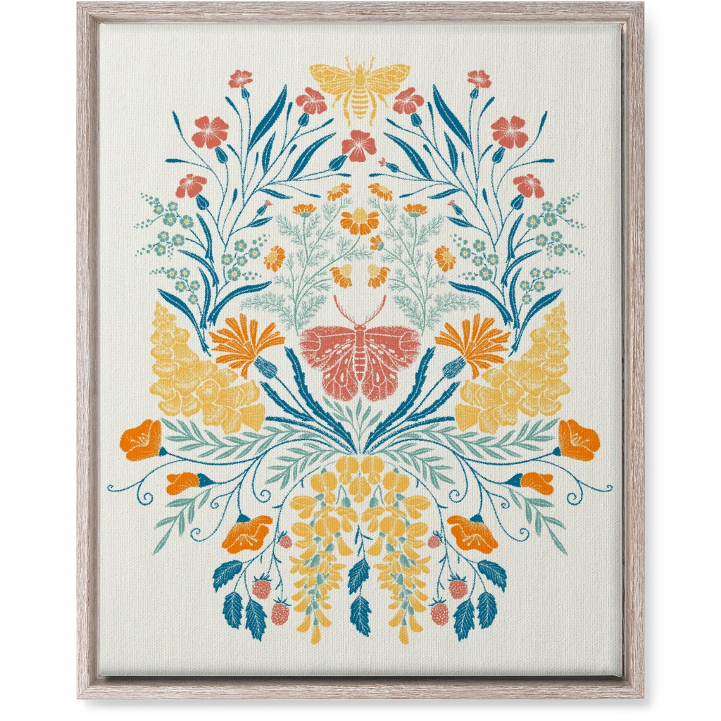 Wildflowers Wall Art, Rustic, Single piece, Canvas, 16x20, Multicolor
