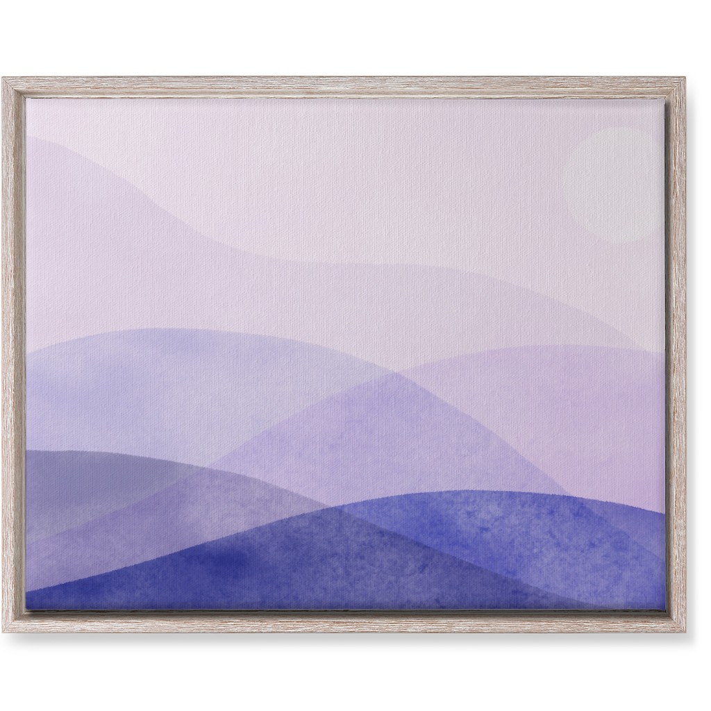 a View of the Mountains - Purple Wall Art, Rustic, Single piece, Canvas, 16x20, Purple, Purple