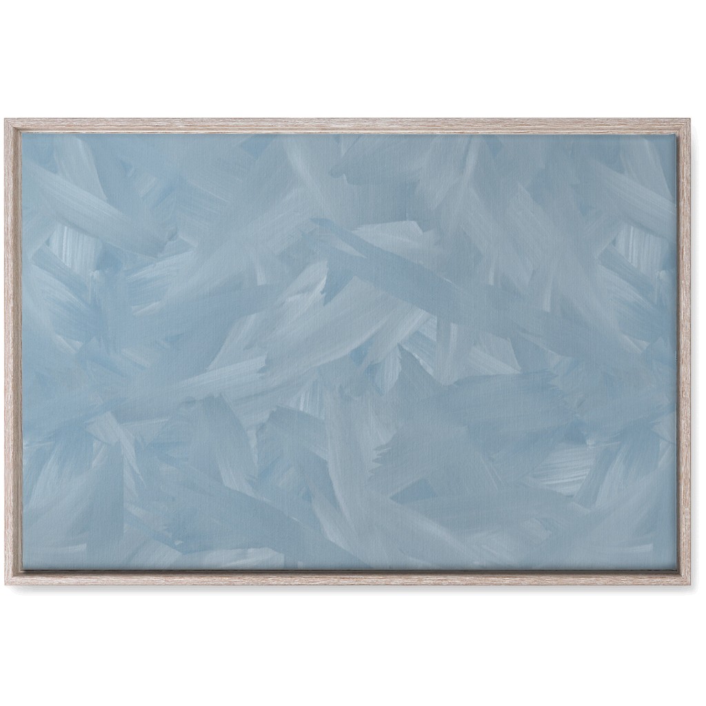 Brushstroke Wash - Light Blue Wall Art, Rustic, Single piece, Canvas, 20x30, Blue