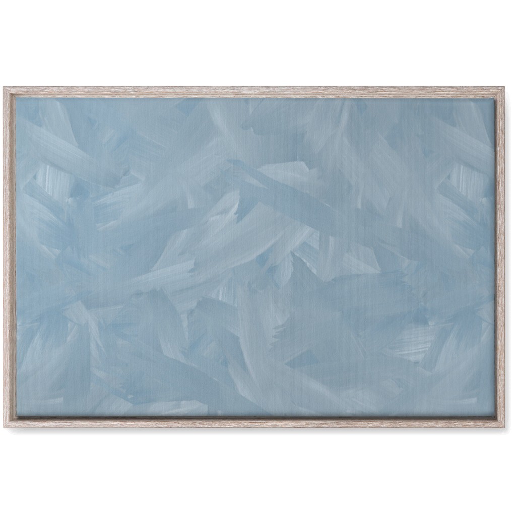 Brushstroke Wash - Light Blue Wall Art, Rustic, Single piece, Canvas, 20x30, Blue, True Blue