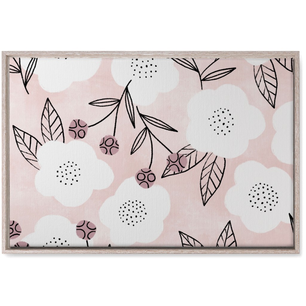 Arlene Floral - Pink Wall Art, Rustic, Single piece, Canvas, 20x30, Pink
