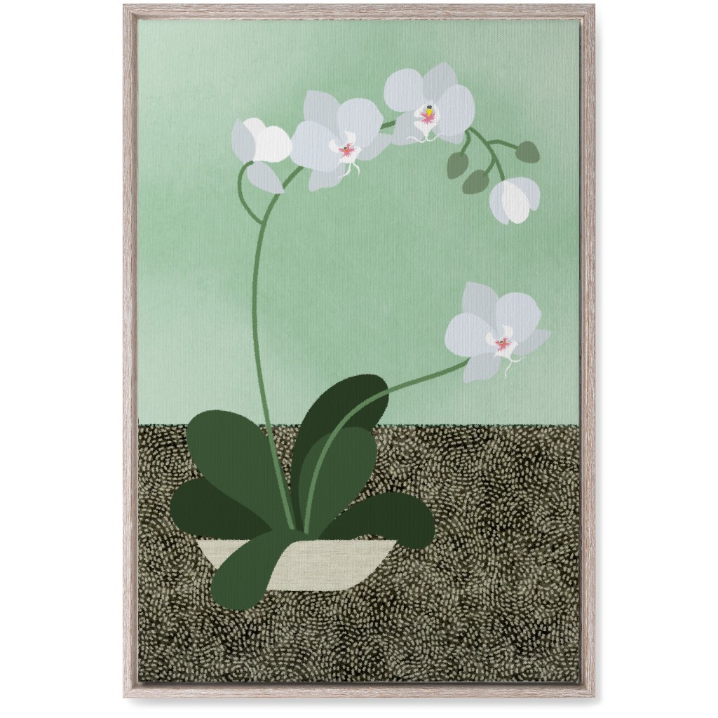 Orchids - the Only Houseplant I Can Keep Alive! Wall Art, Rustic, Single piece, Canvas, 20x30, Green, Classic Green
