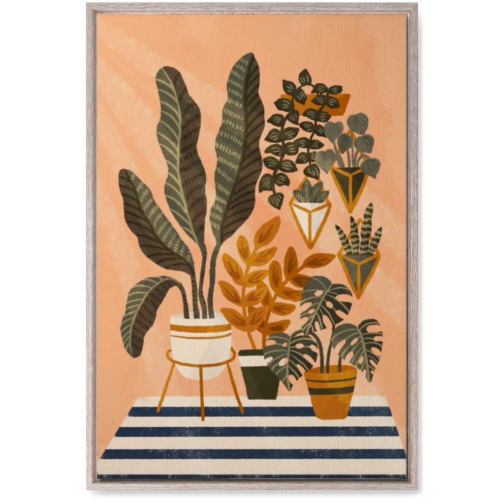 Cozy Home Jungle - Pink Wall Art, Rustic, Single piece, Canvas, 20x30, Pink