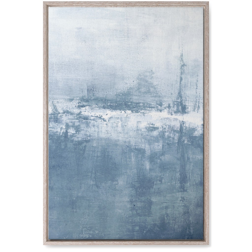 Right Tranquil Diptych - Blue Wall Art, Rustic, Single piece, Canvas, 20x30, Blue