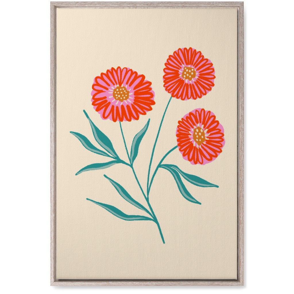 Naomi Wildflower - Multi Wall Art, Rustic, Single piece, Canvas, 20x30, Multicolor