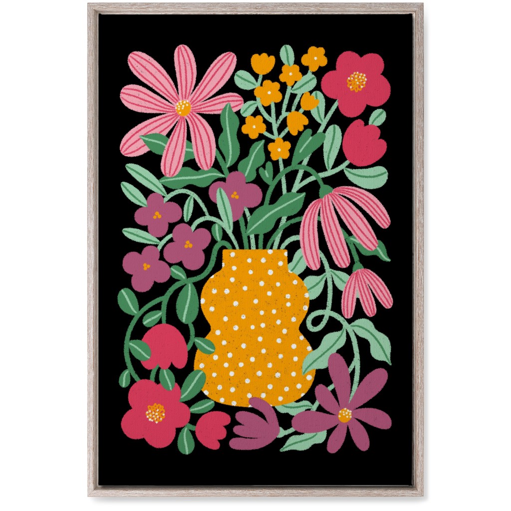 Earth Tones Bouquet Wall Art, Rustic, Single piece, Canvas, 20x30, Multicolor, Faded Rose