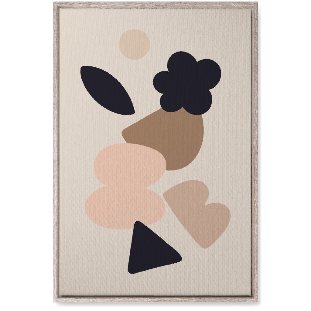 Collage Abstract - Neutral Wall Art, Rustic, Single piece, Canvas, 20x30, Beige, Pearl