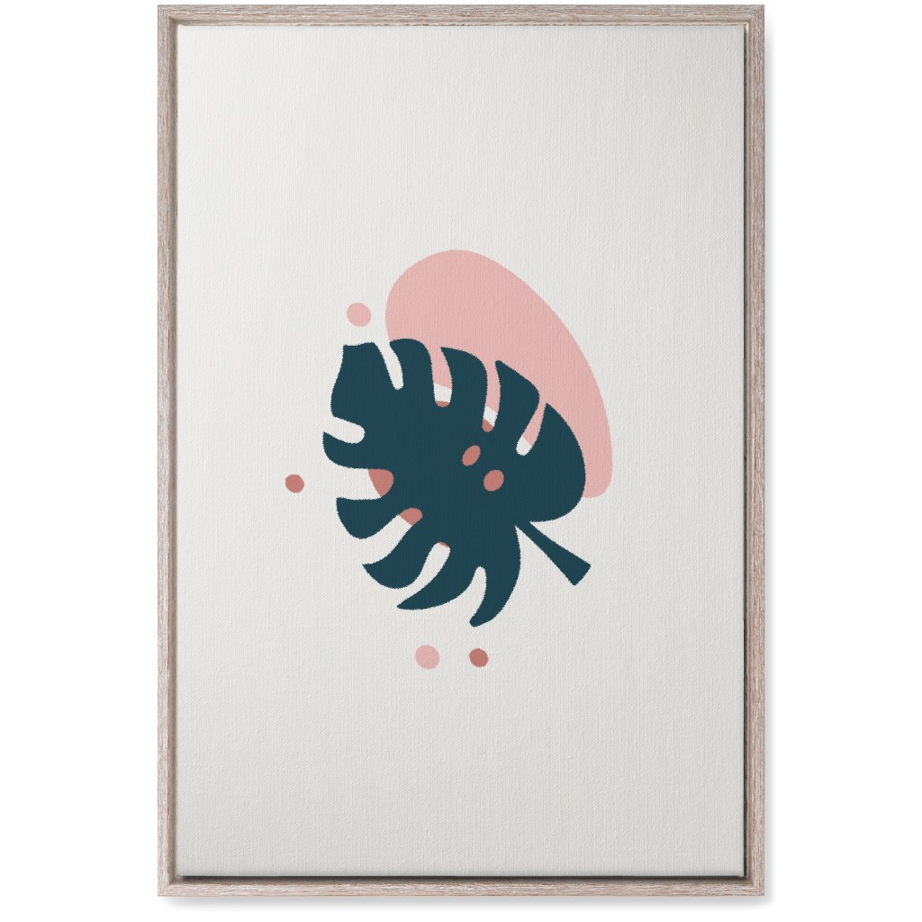 Shapes and Fern Leaf Iii Wall Art, Rustic, Single piece, Canvas, 20x30, Pink, Air