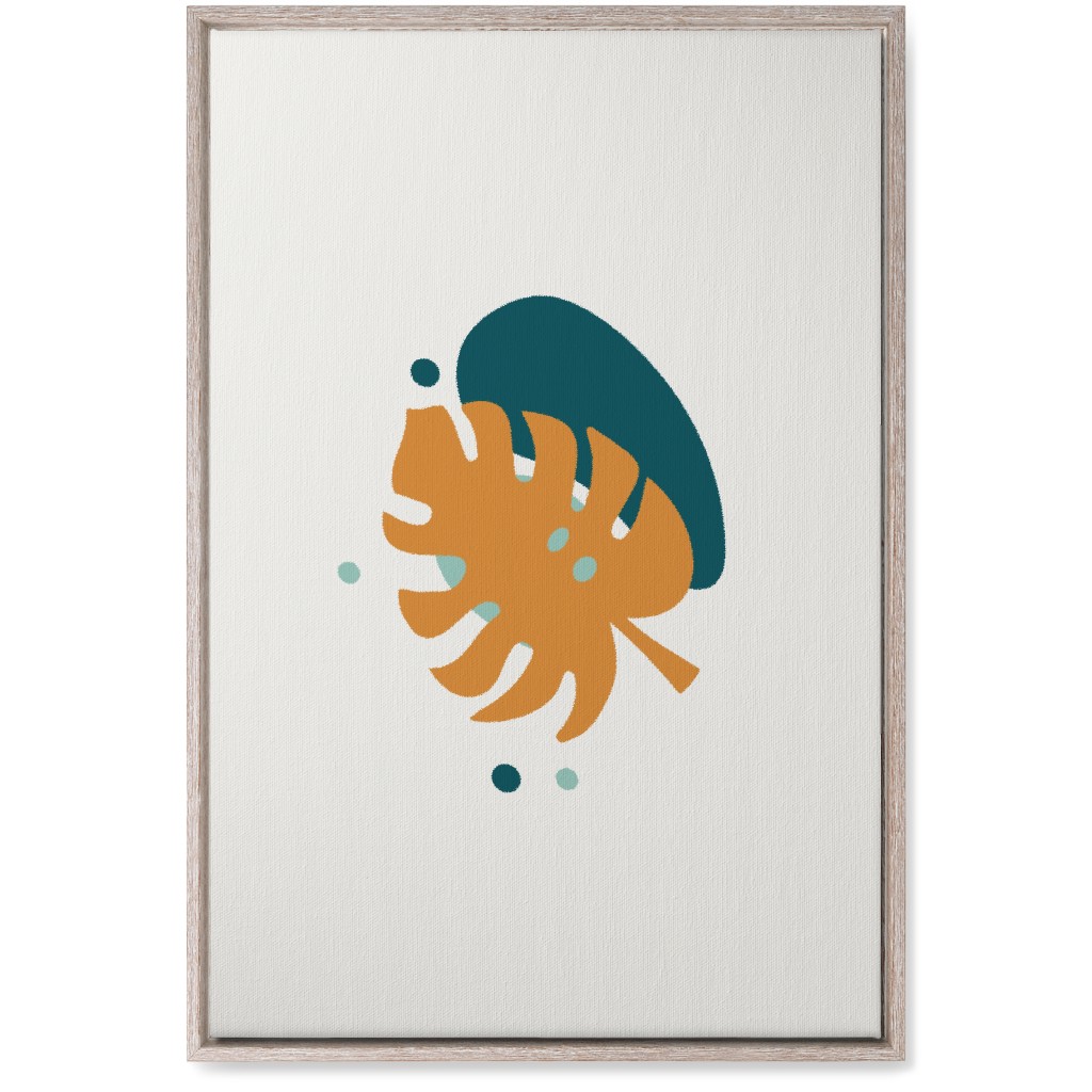 Shapes and Fern Leaf Iii Wall Art, Rustic, Single piece, Canvas, 20x30, Multicolor, Ink Spot