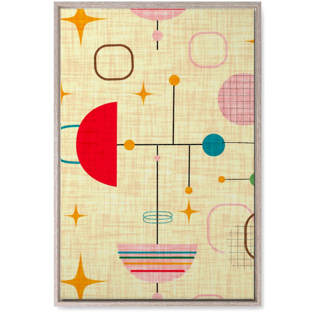 Atomic Umbrellas - Light Wall Art, Rustic, Single piece, Canvas, 20x30, Multicolor