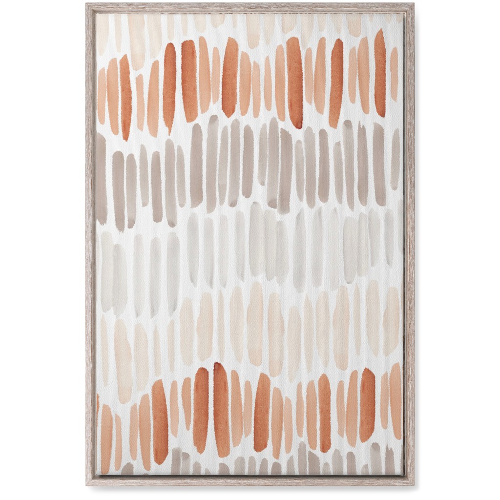 Many Brushstrokes Wall Art, Rustic, Single piece, Canvas, 20x30, Orange