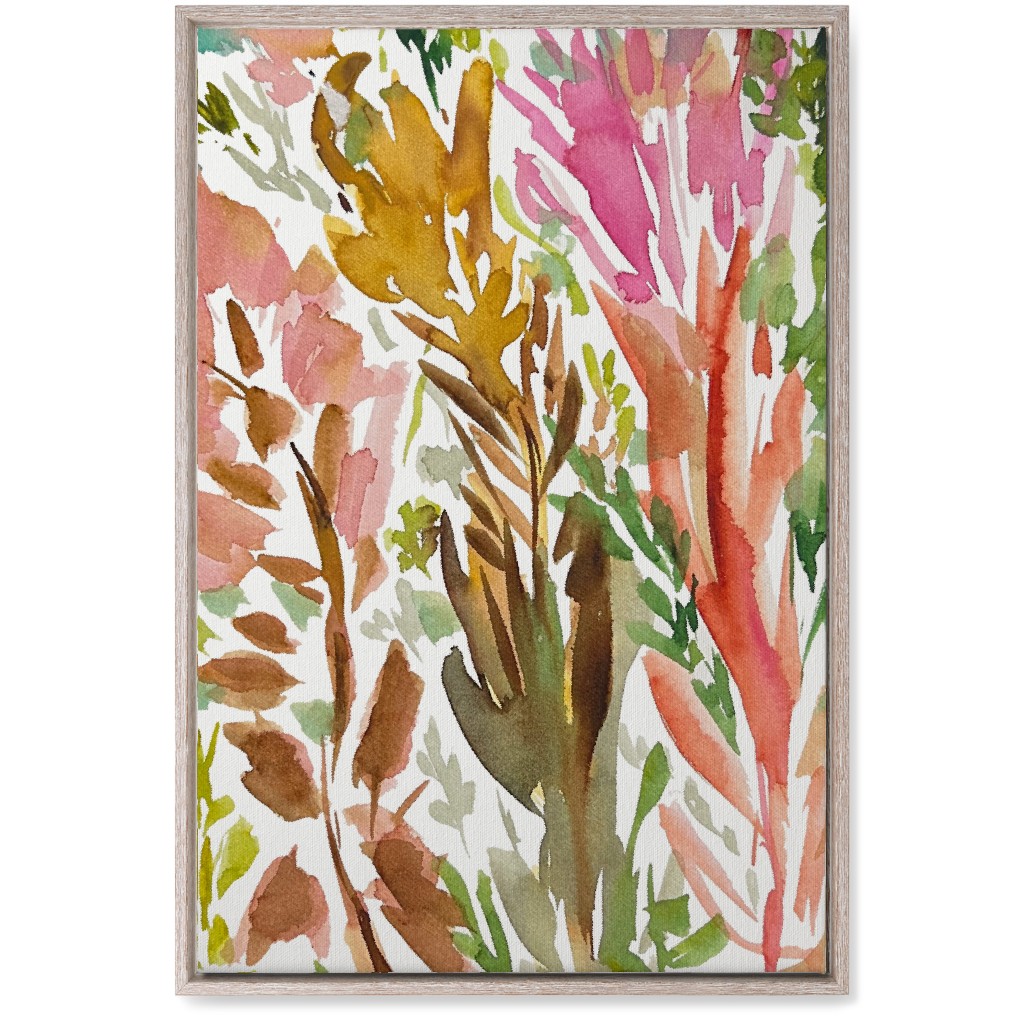 Abstract Garden - Pink Wall Art, Rustic, Single piece, Canvas, 20x30, Multicolor