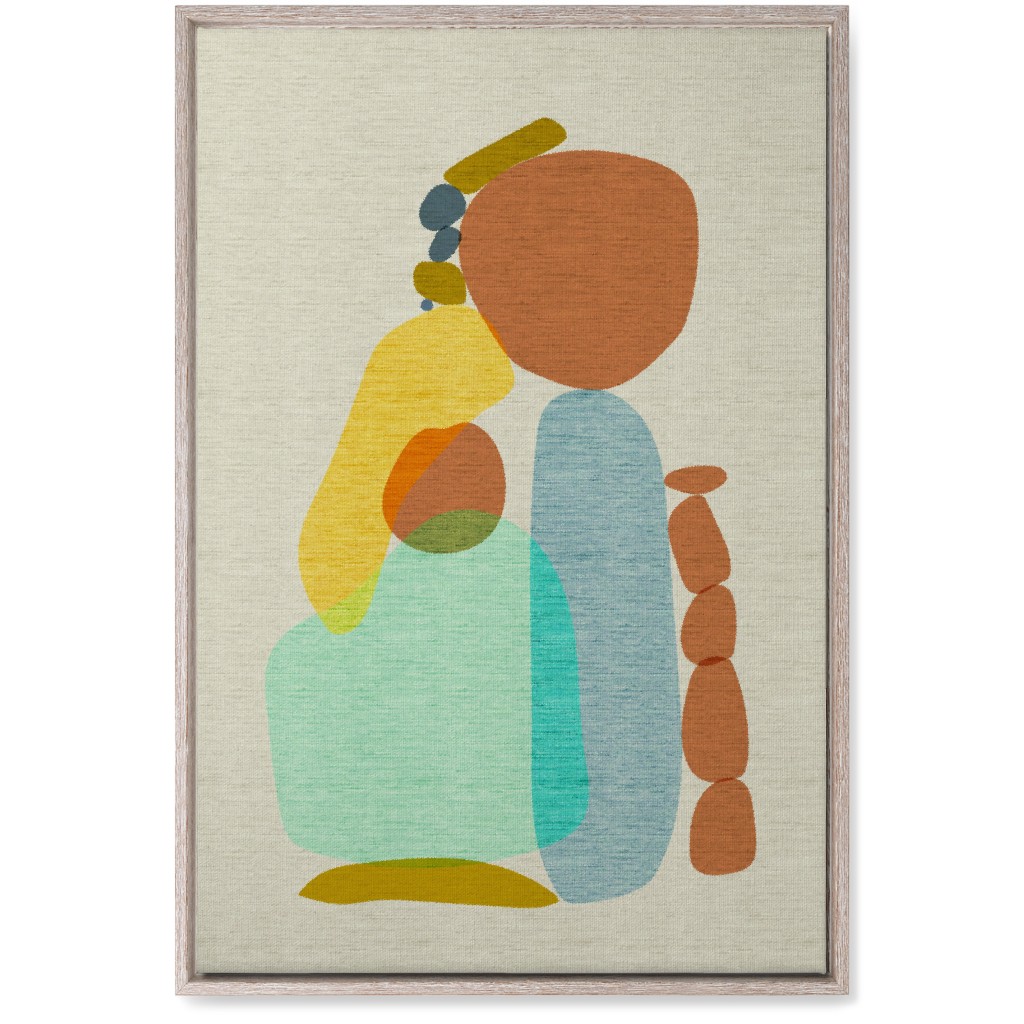 Abstract Vertical Rocks - Multi Wall Art, Rustic, Single piece, Canvas, 20x30, Multicolor