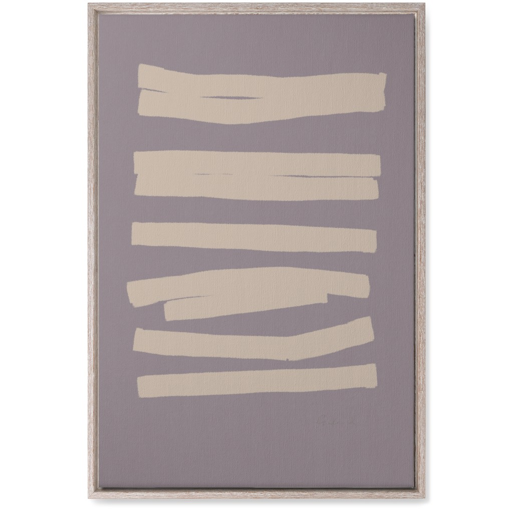 Abstract Bold Stripes I Wall Art, Rustic, Single piece, Canvas, 20x30, Purple, Clay