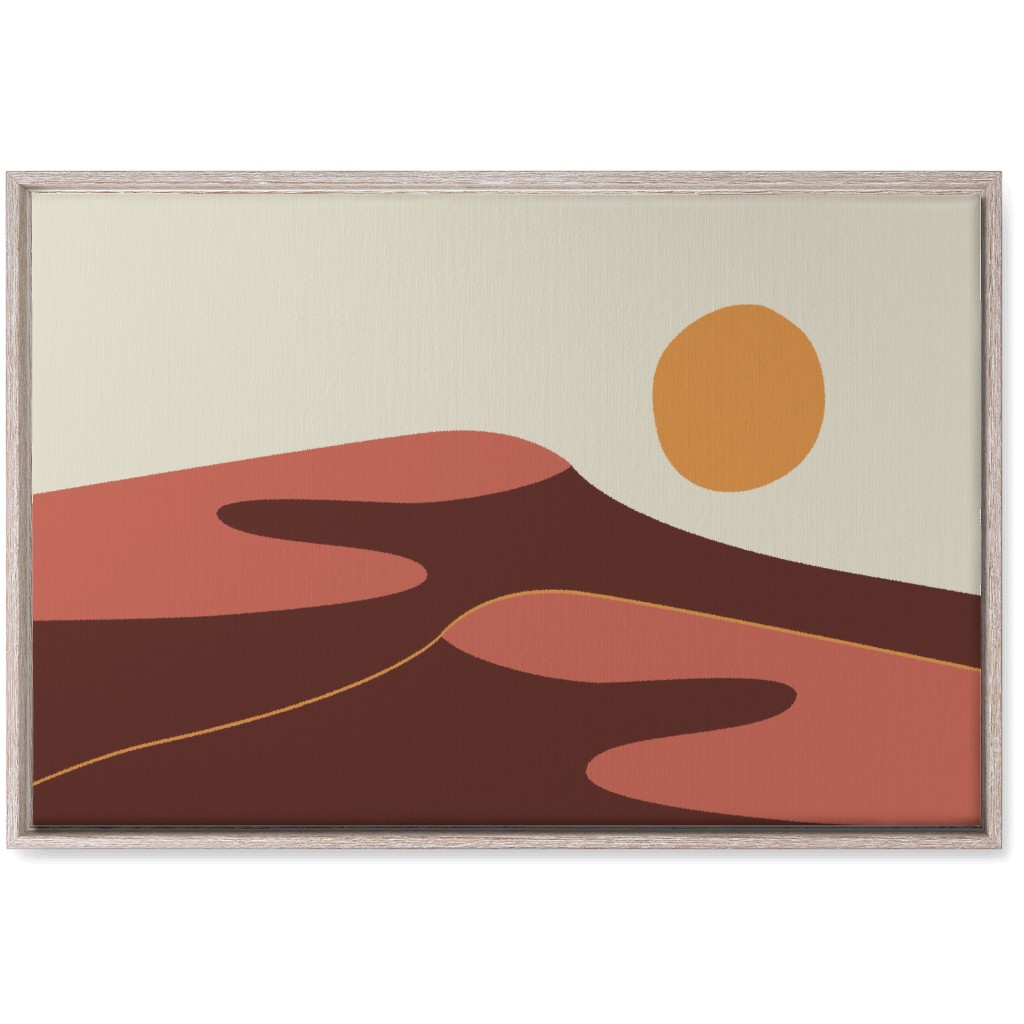 Desert Sun - Earth Tones Wall Art, Rustic, Single piece, Canvas, 20x30, Orange