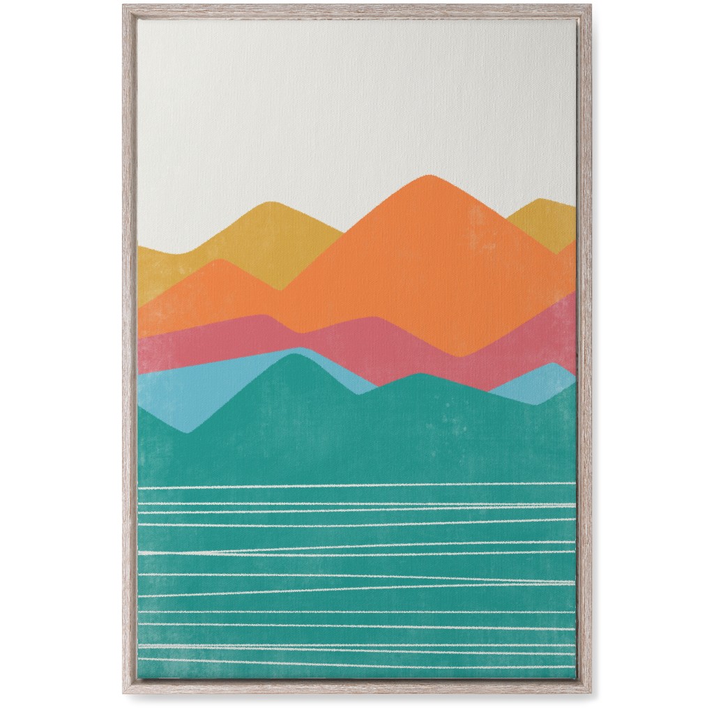 Flourish Abstract Landscape - Multi Wall Art, Rustic, Single piece, Canvas, 20x30, Multicolor