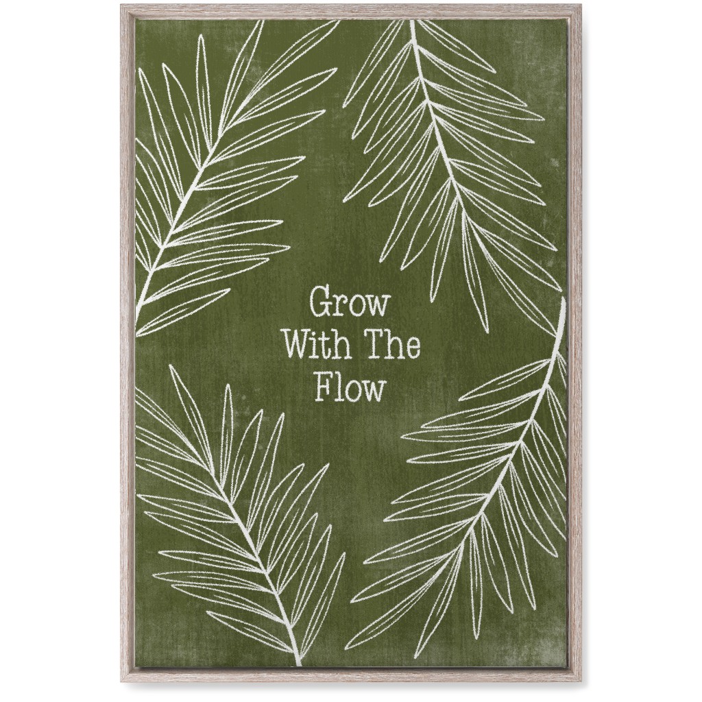 Grow With the Flow - Green Wall Art, Rustic, Single piece, Canvas, 20x30, Green, Classic Green