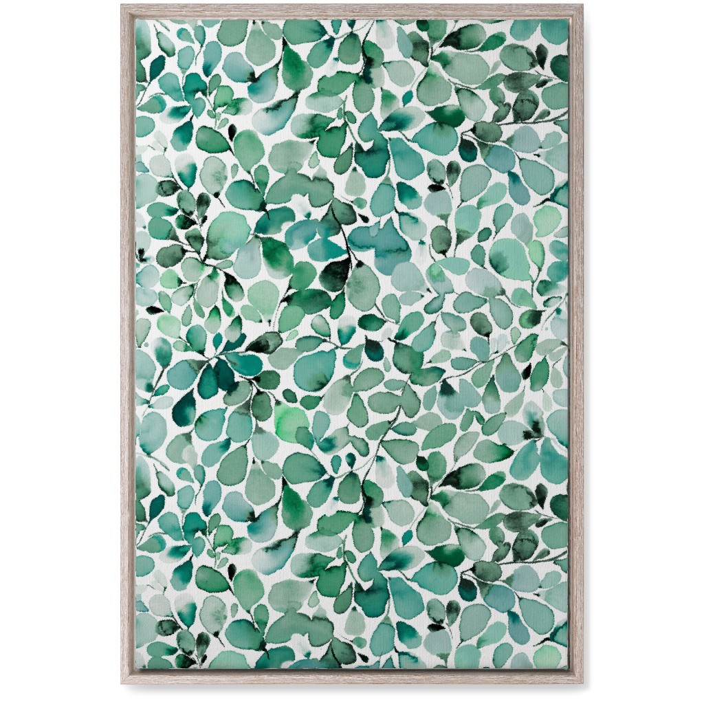 Little Leaves Eucalyptus Foliage - Green Wall Art, Rustic, Single piece, Canvas, 20x30, Green, Classic Green