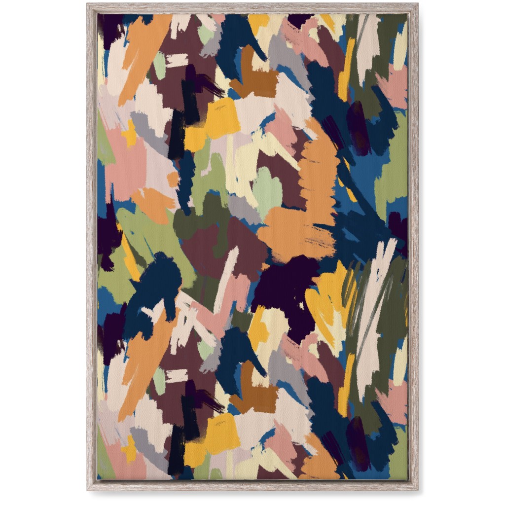 Abstract Scratches - Multi Wall Art, Rustic, Single piece, Canvas, 20x30, Multicolor
