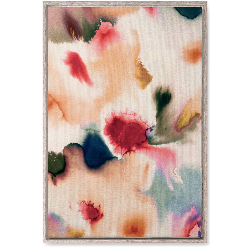 Abstract Watercolor - Warm Wall Art, Rustic, Single piece, Canvas, 20x30, Pink