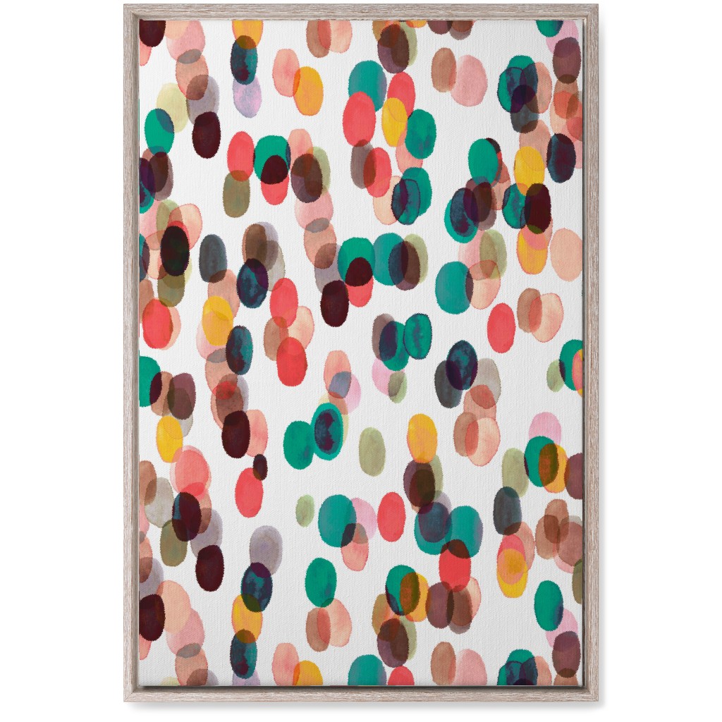 Relaxing Colorful Dots - Multi Wall Art, Rustic, Single piece, Canvas, 20x30, Multicolor
