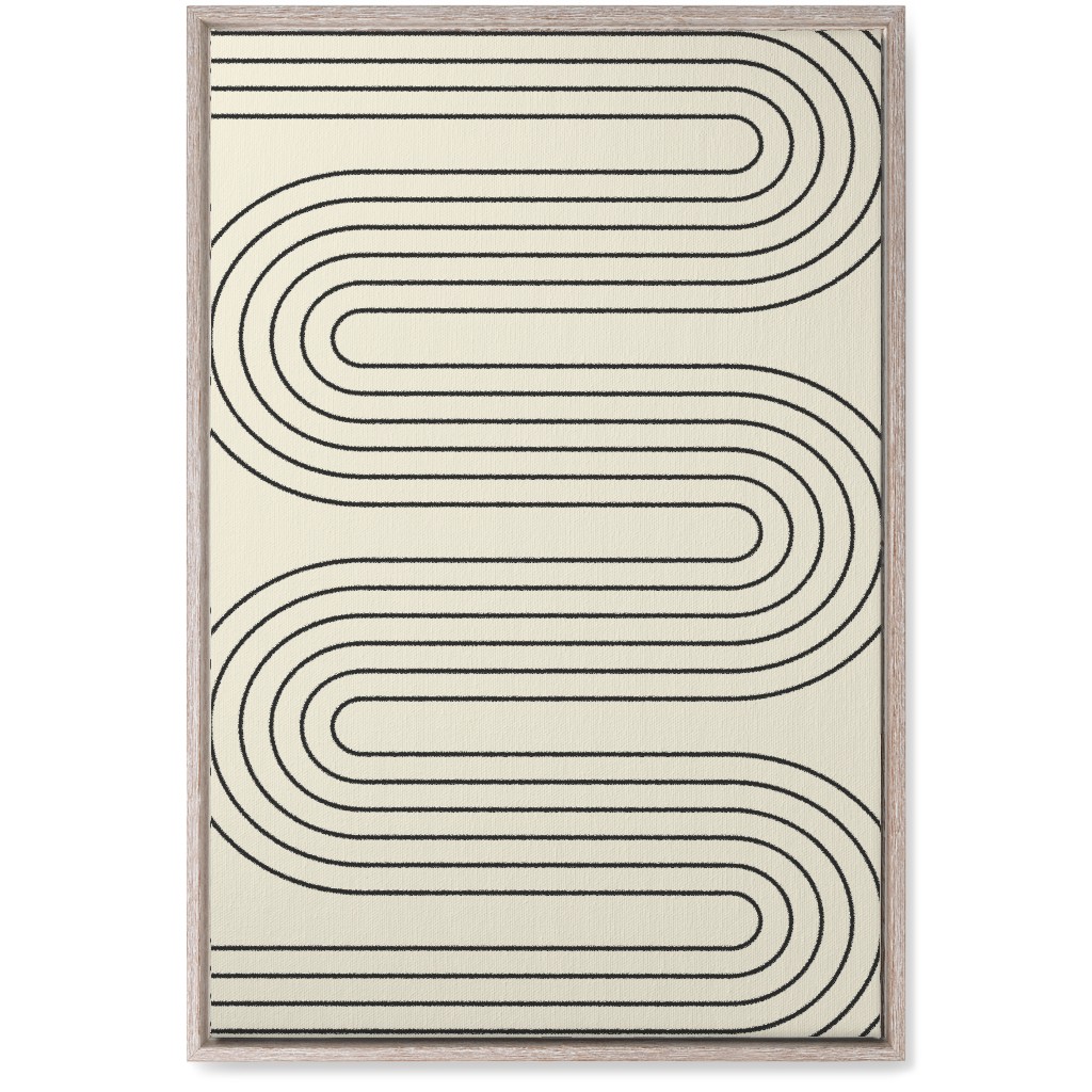 Geometric Abstract Lines - Neutral Wall Art, Rustic, Single piece, Canvas, 20x30, Beige