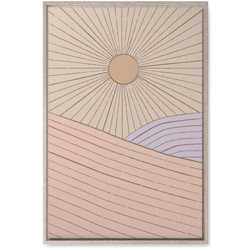 Sun in the Landscape - Pink Wall Art, Rustic, Single piece, Canvas, 20x30, Pink, Bright Pink