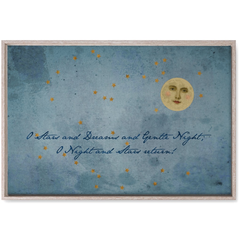 O Night - Blue Wall Art, Rustic, Single piece, Canvas, 20x30, Blue, True Blue