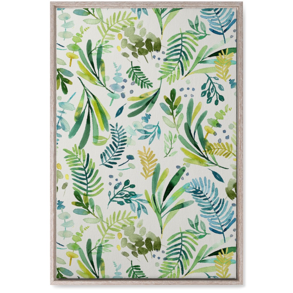 Tuscany Leaves - Green Wall Art, Rustic, Single piece, Canvas, 20x30, Green