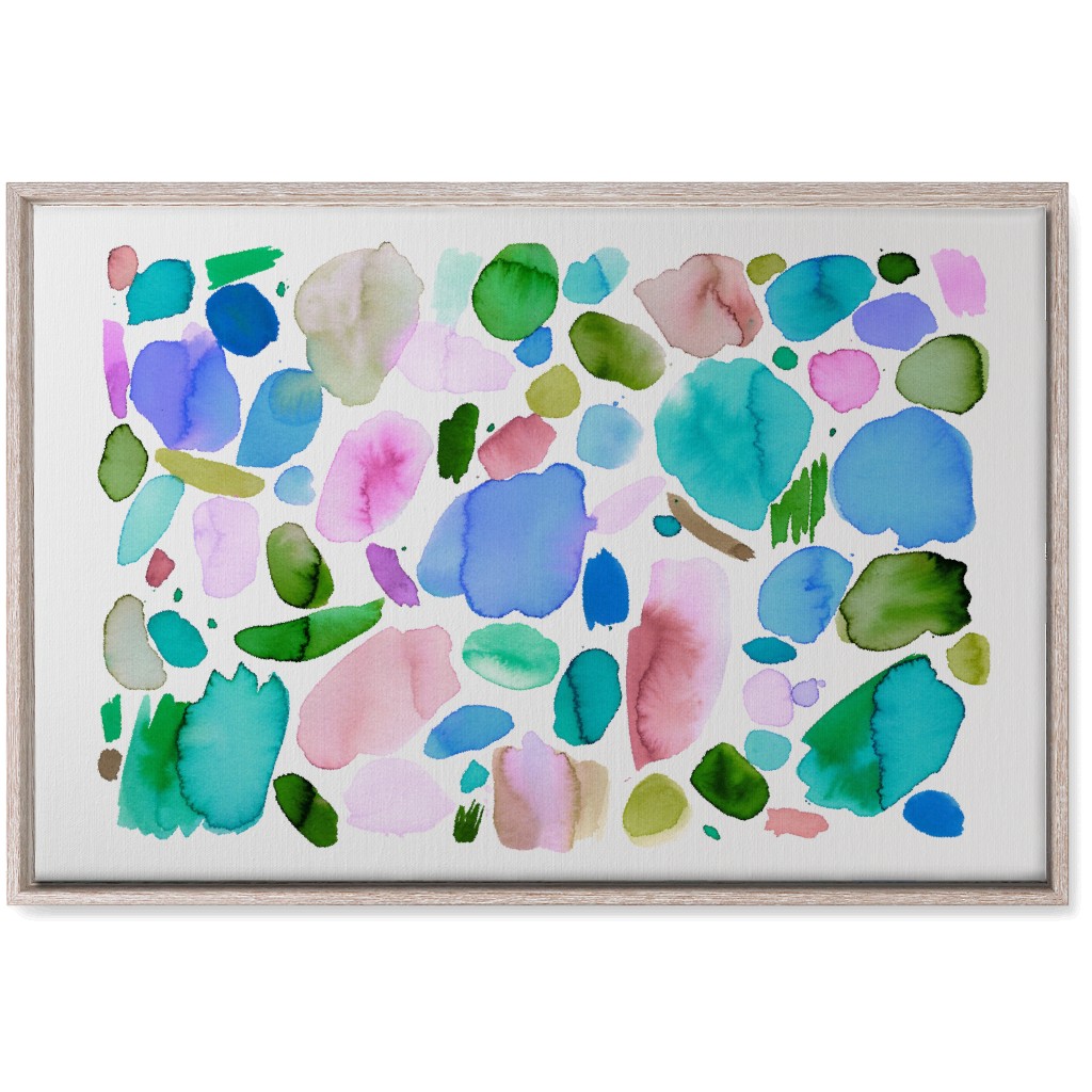 Summer Joy Watercolor Abstract Wall Art, Rustic, Single piece, Canvas, 20x30, Multicolor, Tidal Wave