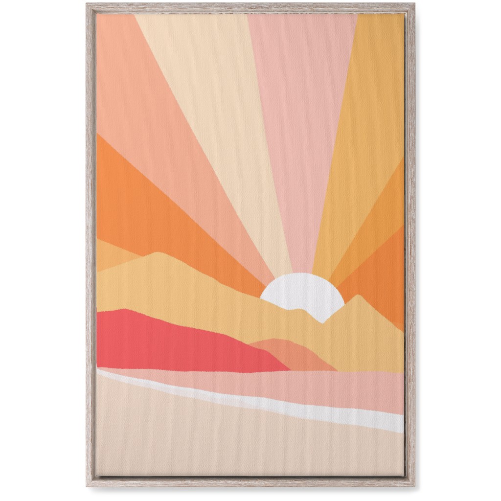 Retro Summer Coast - Warm Wall Art, Rustic, Single piece, Canvas, 20x30, Multicolor