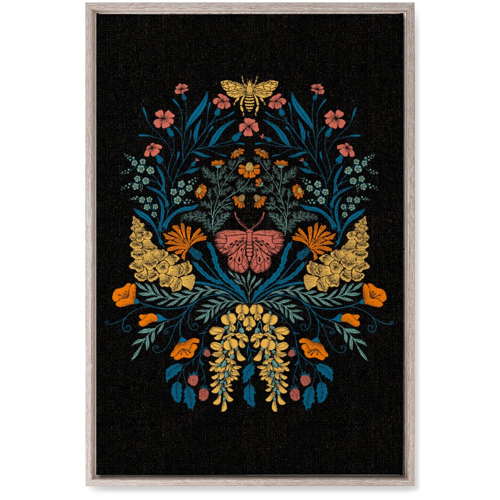 Wildflowers Wall Art, Rustic, Single piece, Canvas, 20x30, Multicolor