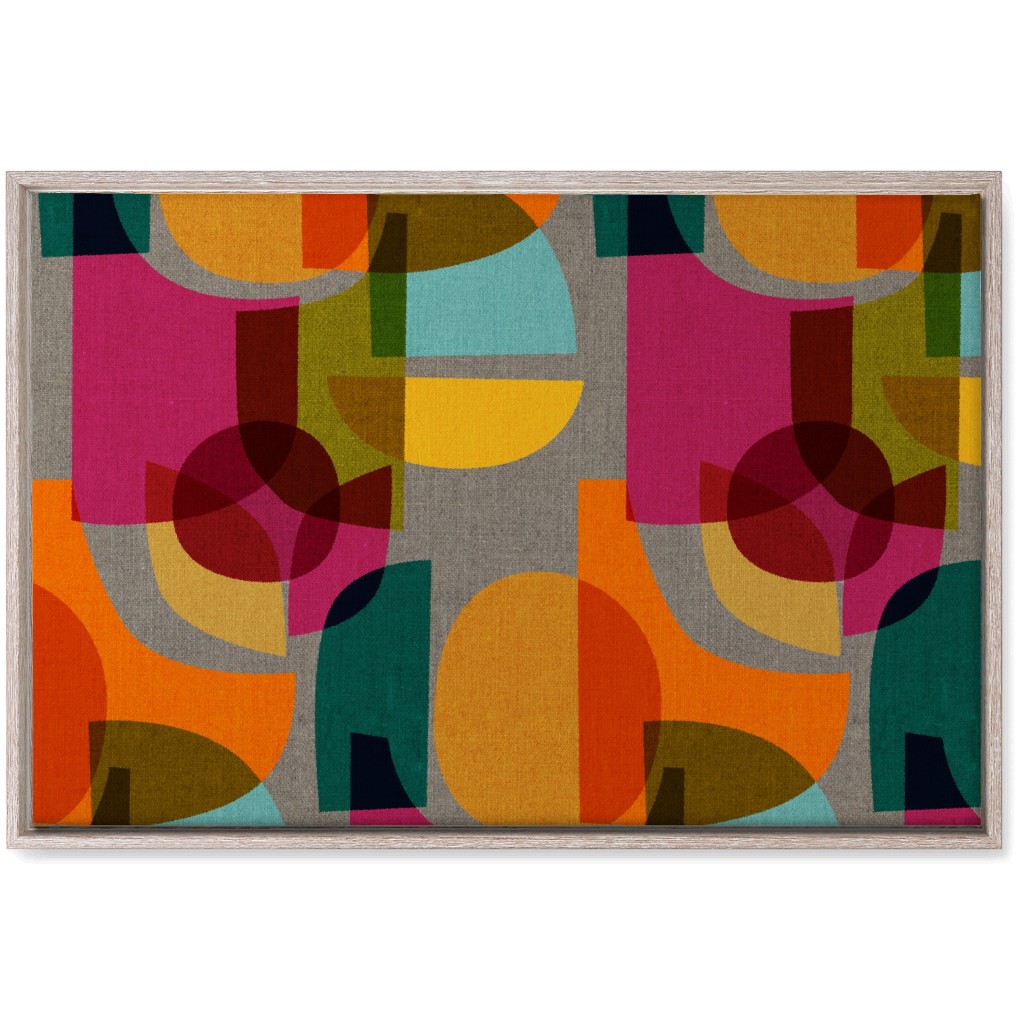 Mid Century Kaleidoscope Wall Art, Rustic, Single piece, Canvas, 20x30, Multicolor