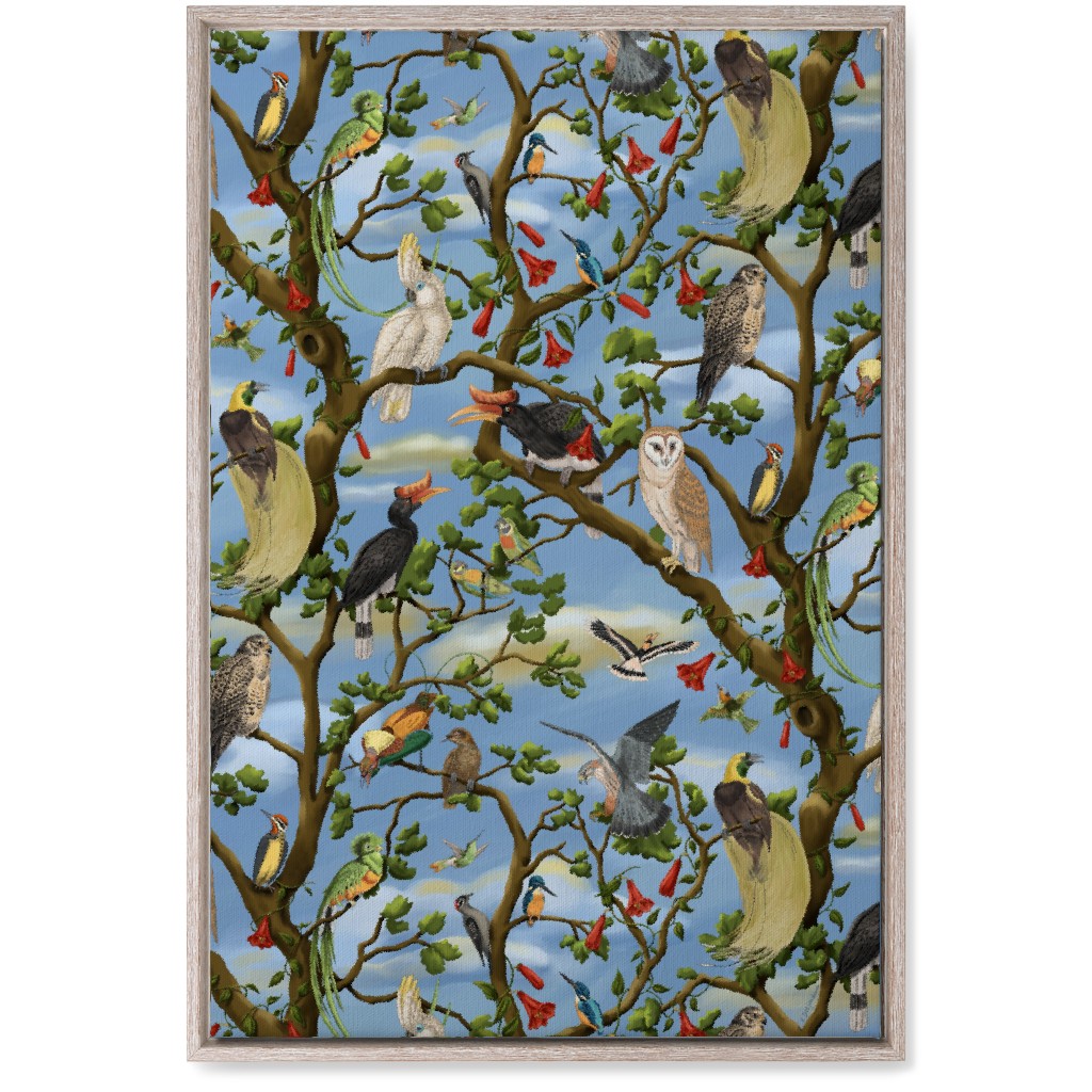 Bird Chorus - Multi Wall Art, Rustic, Single piece, Canvas, 20x30, Multicolor