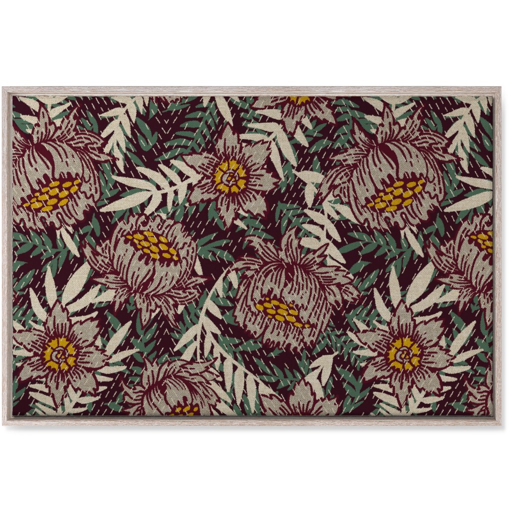 Stella Poppy - Multi Wall Art, Rustic, Single piece, Canvas, 24x36, Multicolor