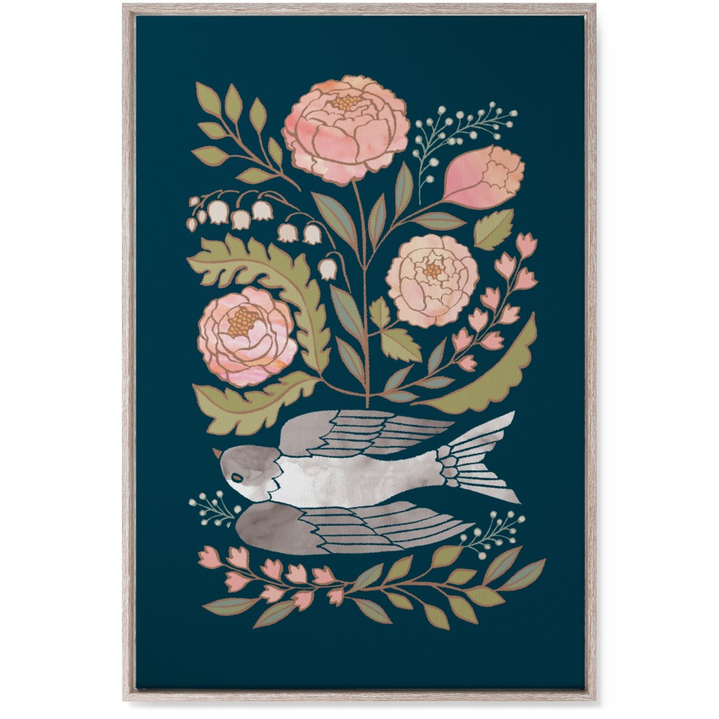 Pink And Blue Canvas Wall Art