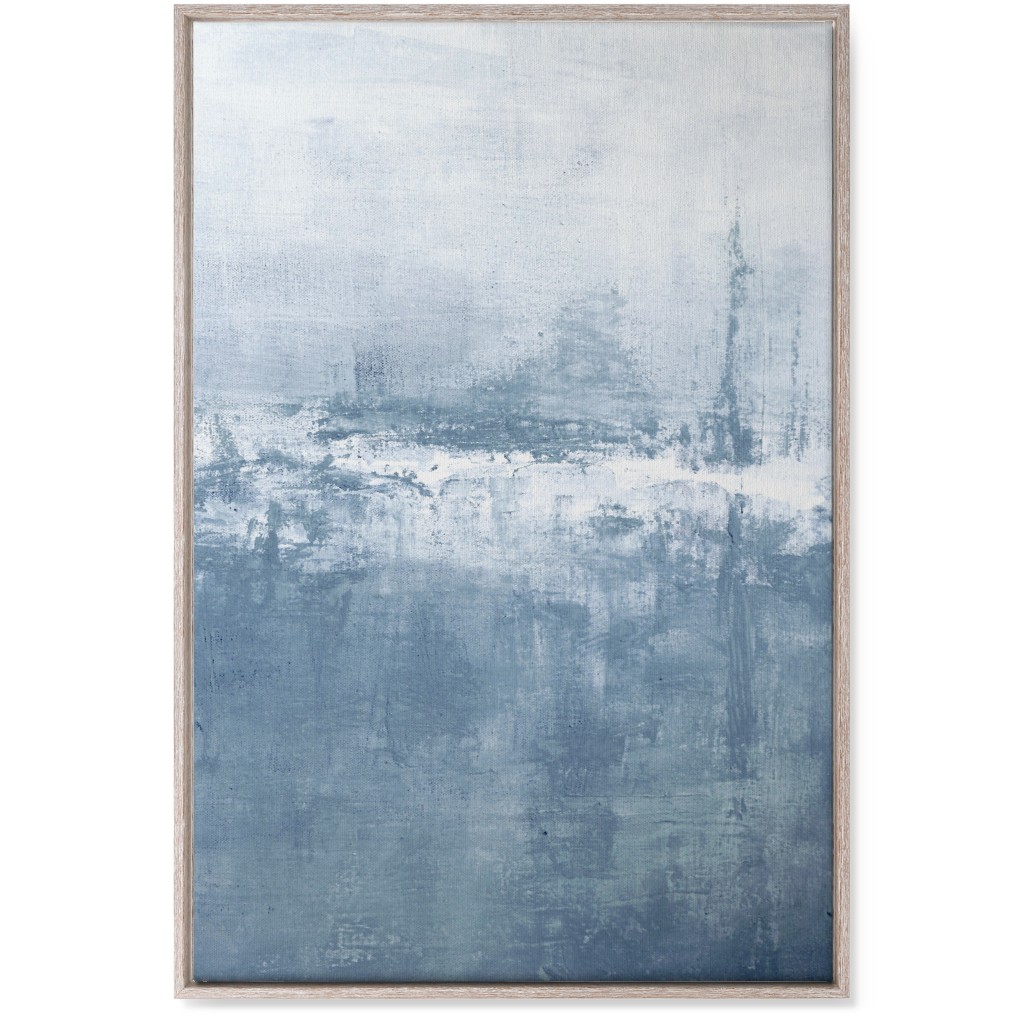 Right Tranquil Diptych - Blue Wall Art, Rustic, Single piece, Canvas, 24x36, Blue