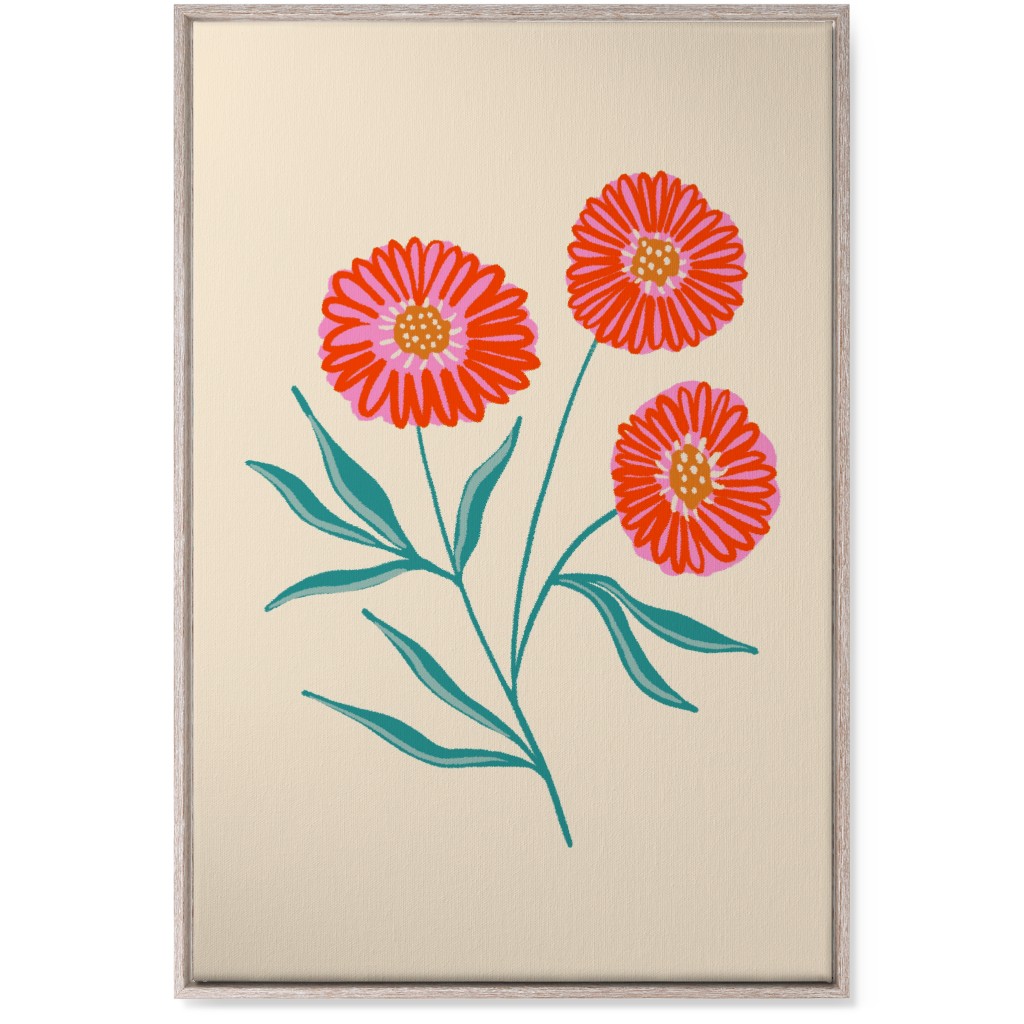 Naomi Wildflower - Multi Wall Art, Rustic, Single piece, Canvas, 24x36, Multicolor