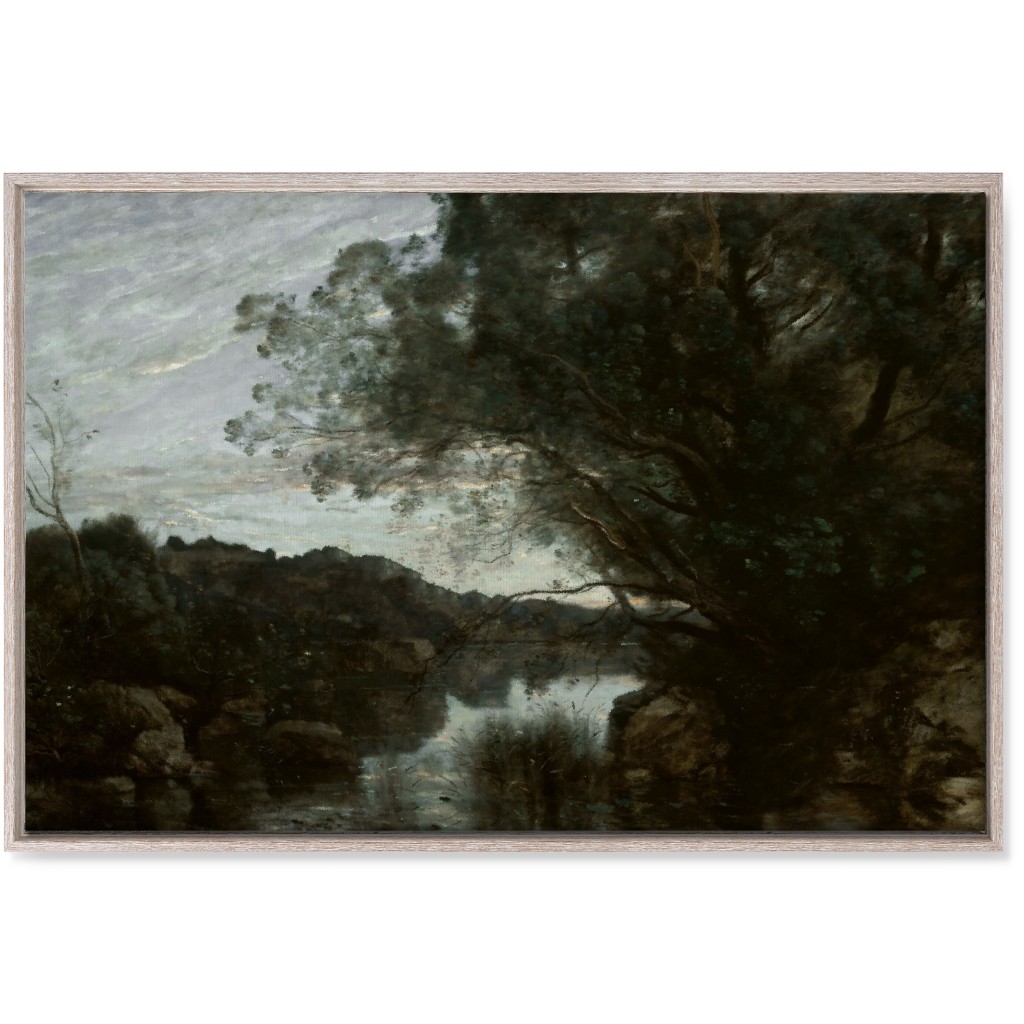 Lakeside Wall Art, Rustic, Single piece, Canvas, 24x36, Green, Classic Green