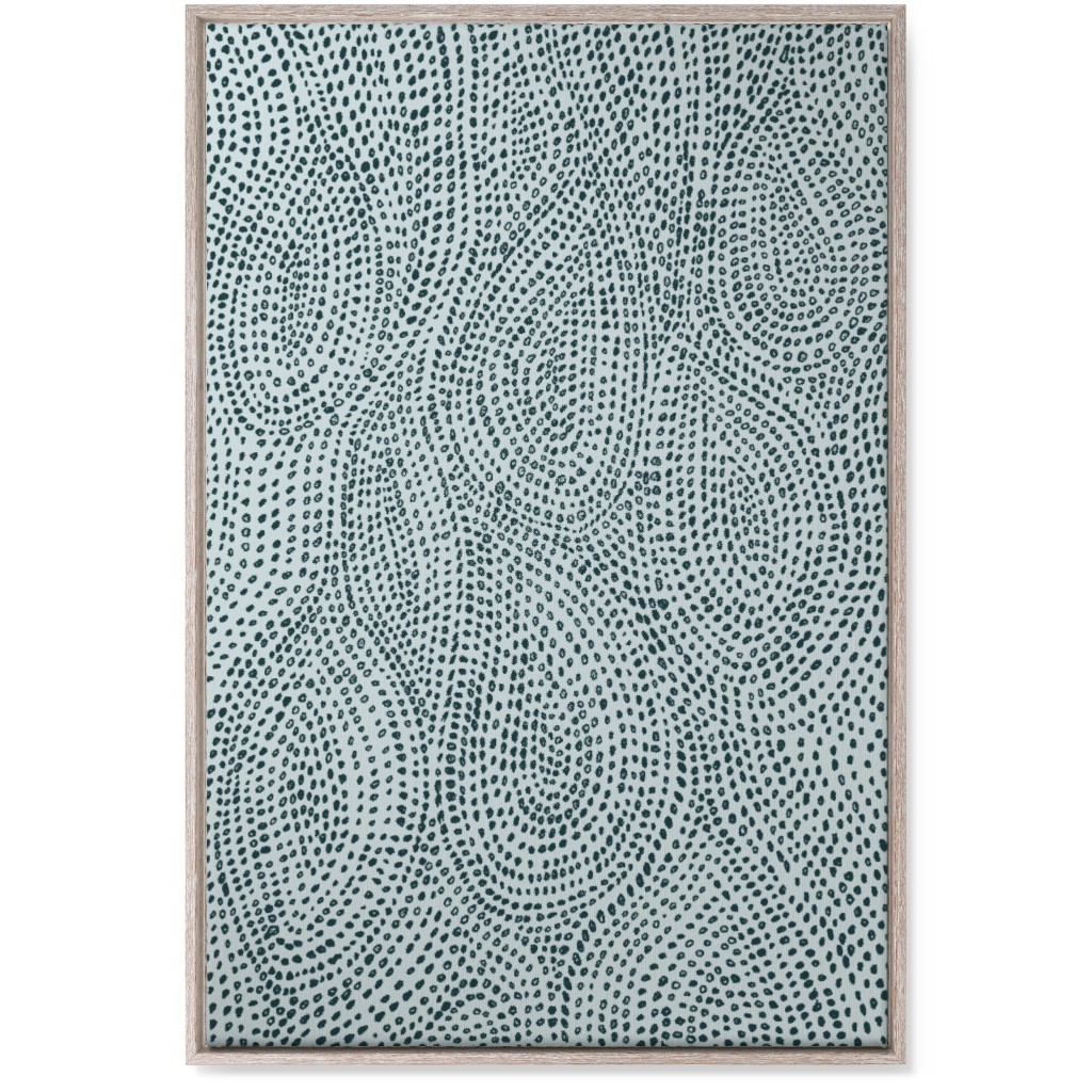 Drop Dots - Blue Wall Art, Rustic, Single piece, Canvas, 24x36, Blue