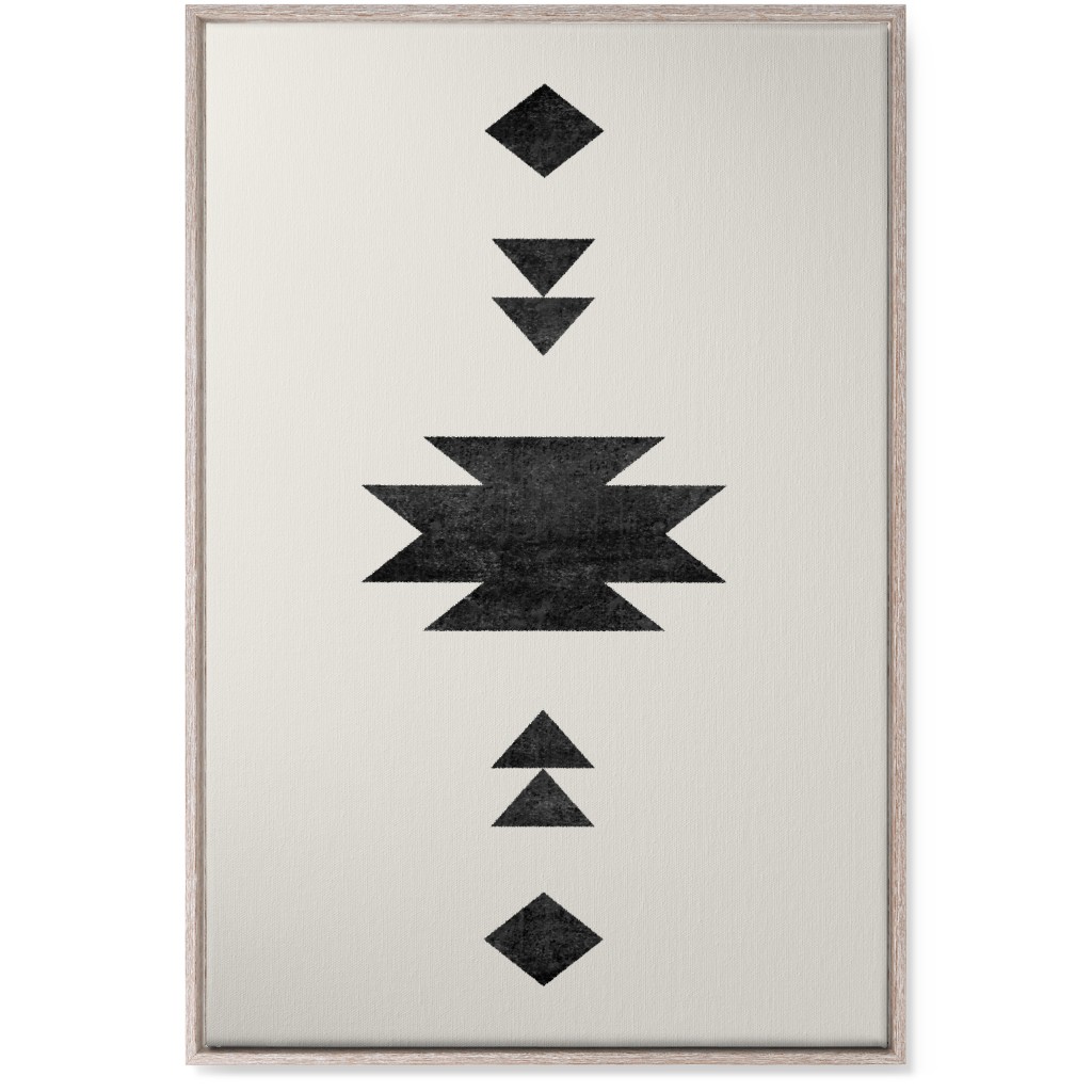 Aztec Southwest - Neutral Wall Art, Rustic, Single piece, Canvas, 24x36, Beige