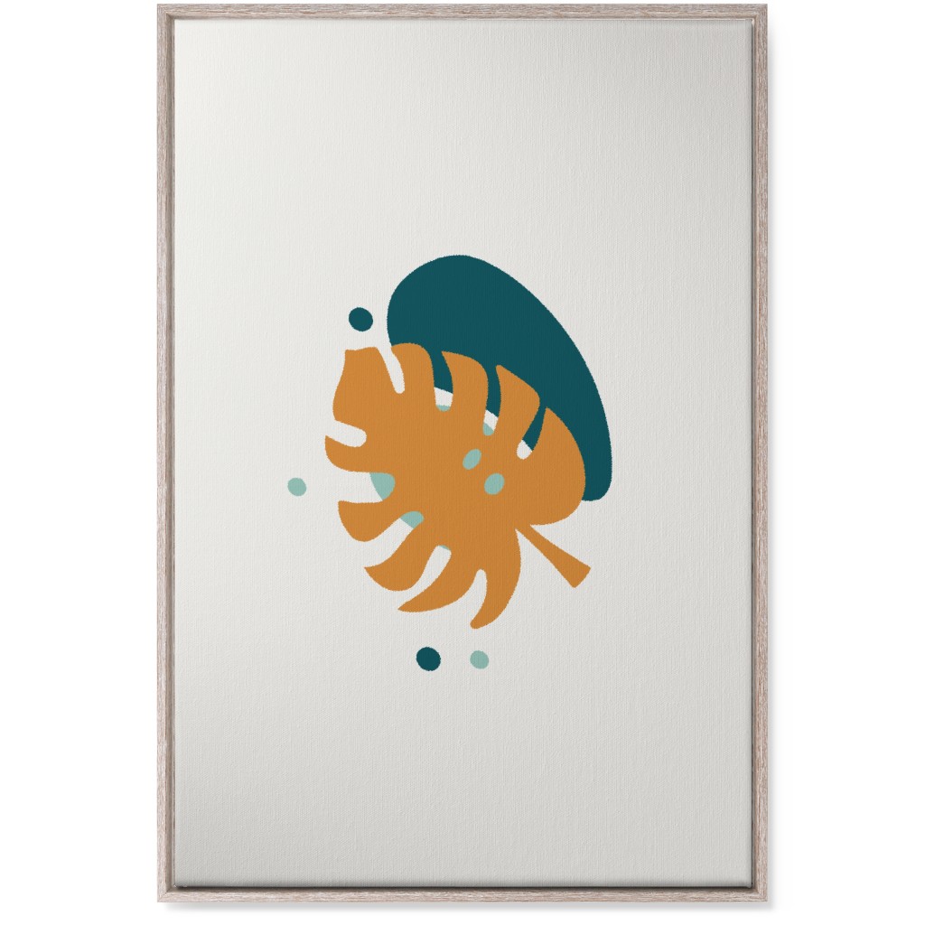 Shapes and Fern Leaf Iii Wall Art, Rustic, Single piece, Canvas, 24x36, Multicolor, Ink Spot