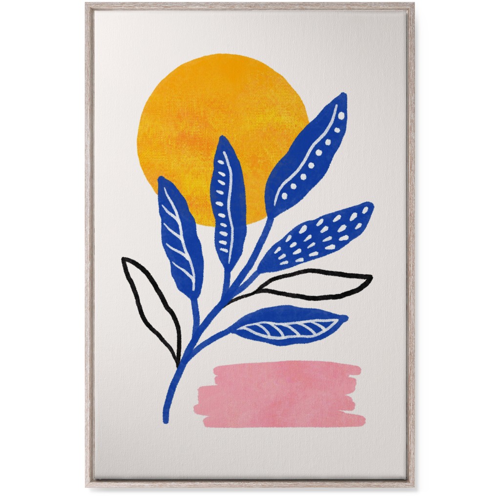 Leaves At Sunset Wall Art, Rustic, Single piece, Canvas, 24x36, Multicolor