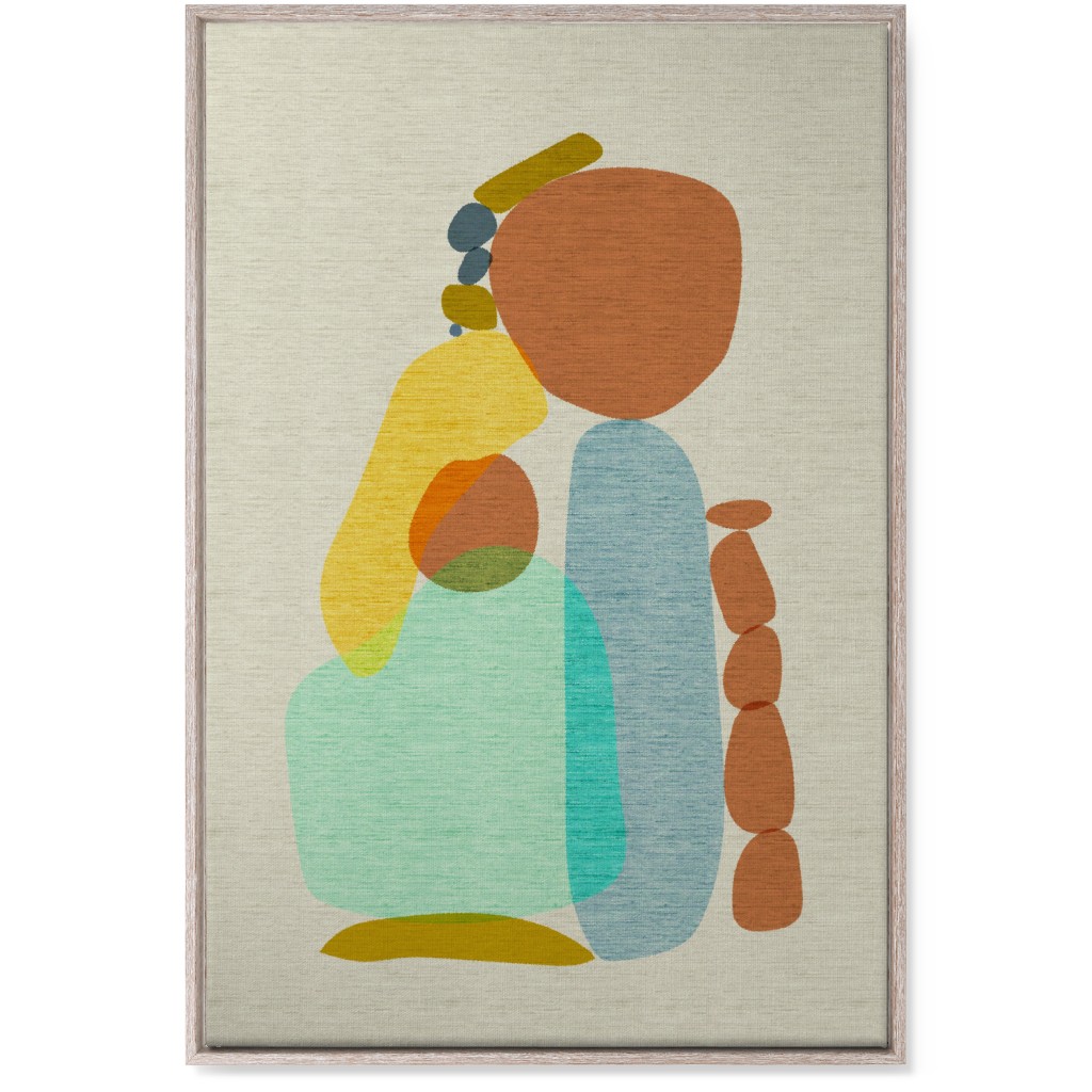 Abstract Vertical Rocks - Multi Wall Art, Rustic, Single piece, Canvas, 24x36, Multicolor