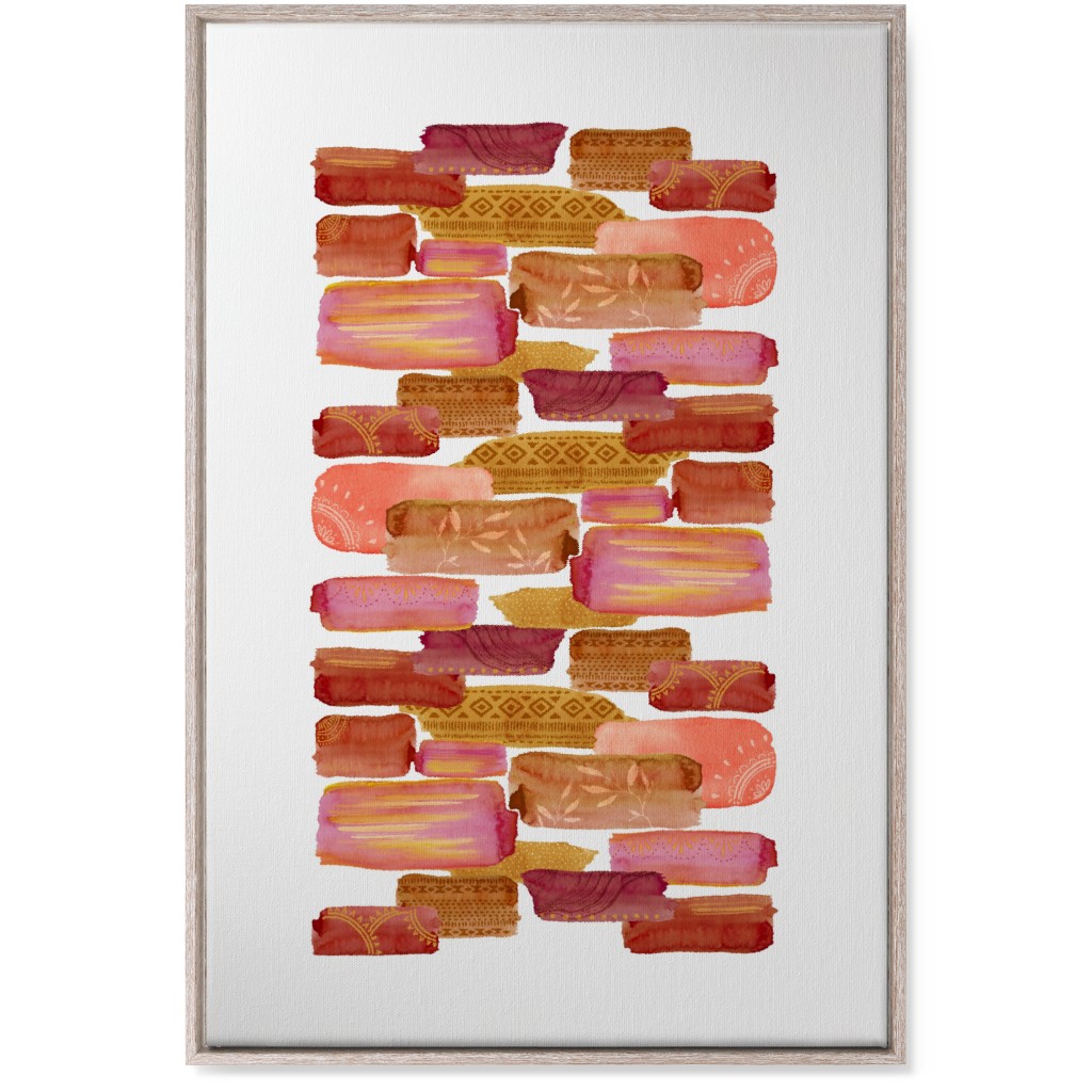 Brink Road Wall Art, Rustic, Single piece, Canvas, 24x36, Pink, Russet