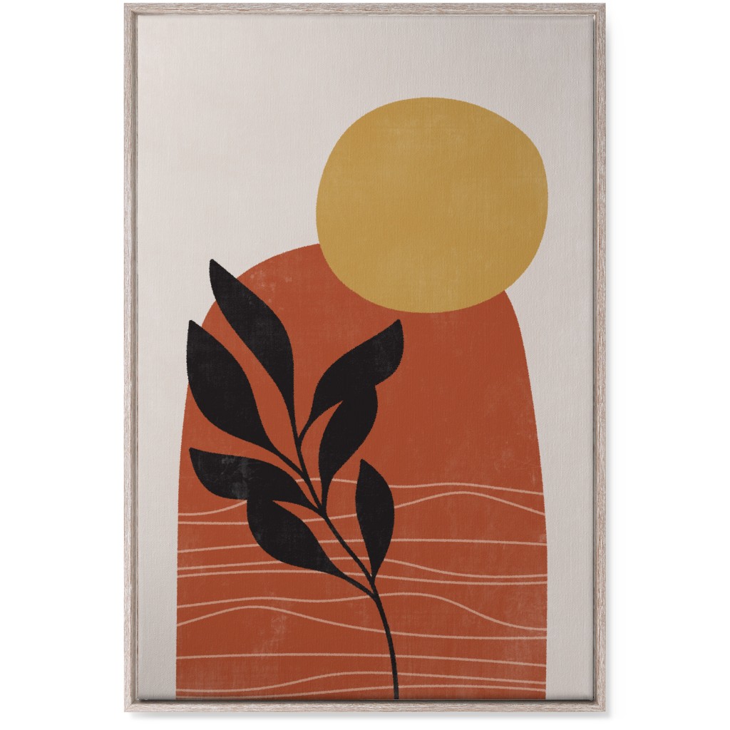 Earthen Plateau - Terracotta Wall Art, Rustic, Single piece, Canvas, 24x36, Orange