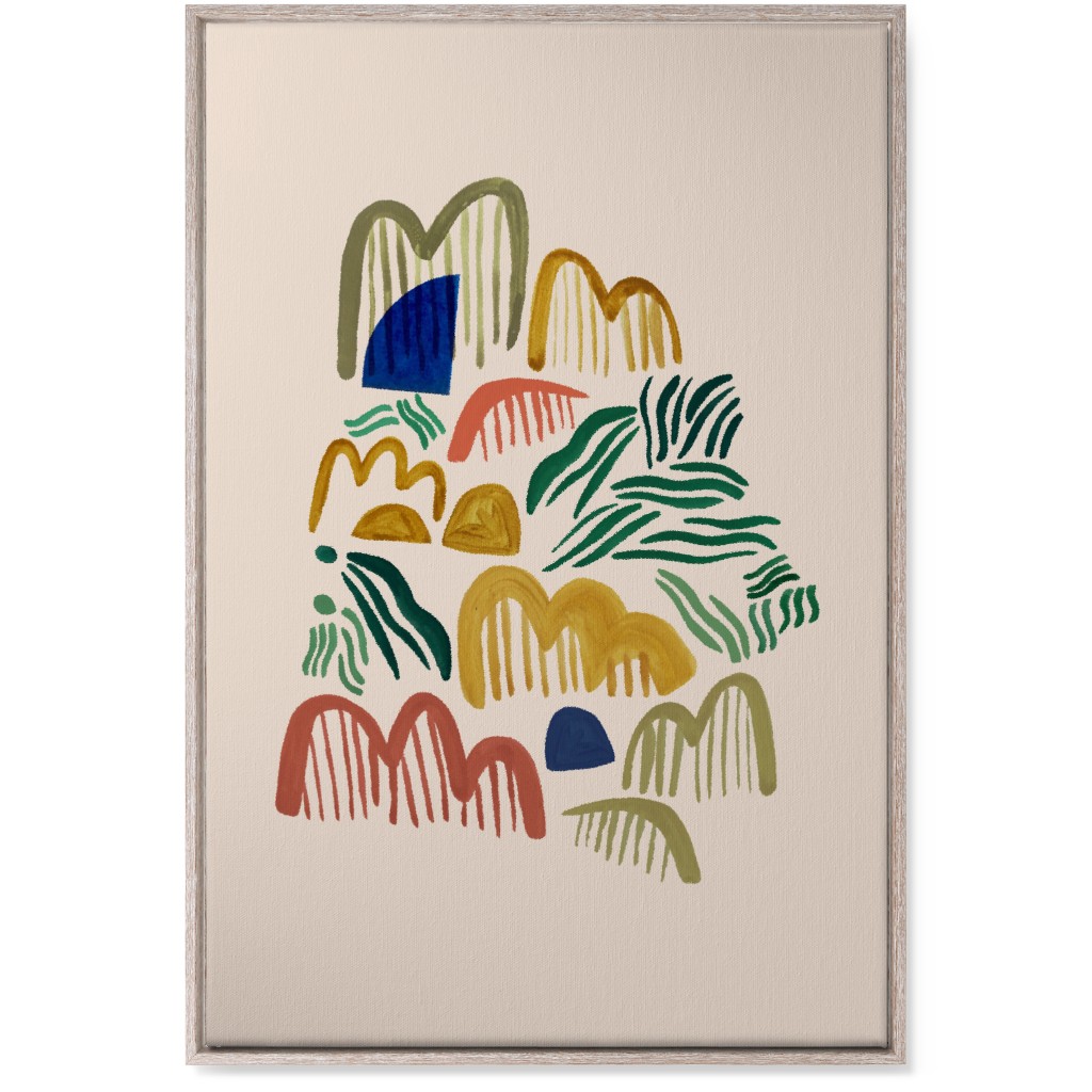 Hills Watercolor - Multi Wall Art, Rustic, Single piece, Canvas, 24x36, Multicolor