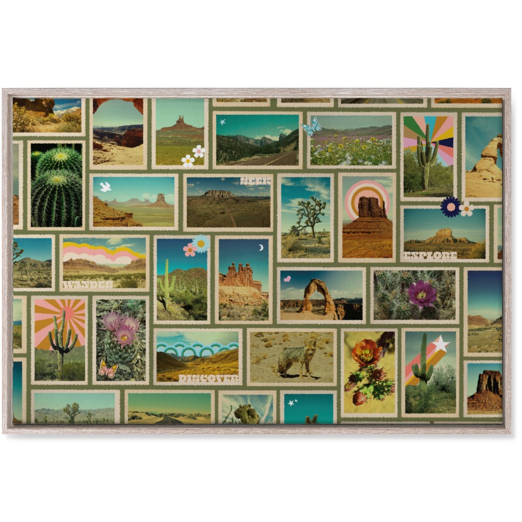 Painted Desert Wall Art, Rustic, Single piece, Canvas, 24x36, Multicolor