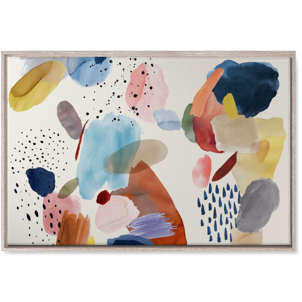Mineral Abstract - Multi Wall Art, Rustic, Single piece, Canvas, 24x36, Multicolor