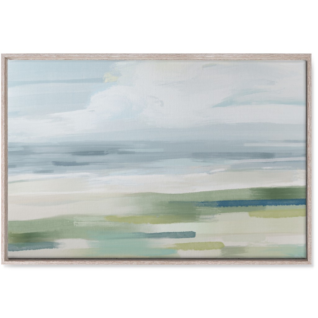 Shore Line Wall Art, Rustic, Single piece, Canvas, 24x36, Blue, True Blue